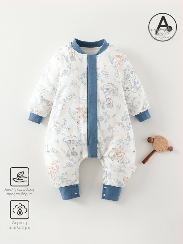Νεογέννητο υπνόσακος με διαχωρισμένα πόδια, αποσπώμενα μανίκια, παχύ βαμβάκι με γέμισμα πολυεστέρα, κατάλληλο για τον χειμώνα και το φθινόπωρο