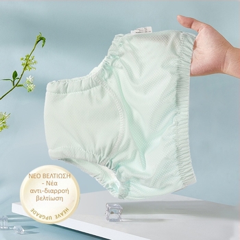 Παιδικά εκπαιδευτικά παντελόνια με Ice Silk ύφασμα, αντιδιαρροής σχεδιασμός, πλένονται, βαμβάκι-πολυεστέρας-ice silk, κατάλληλα για 6–36 μηνών