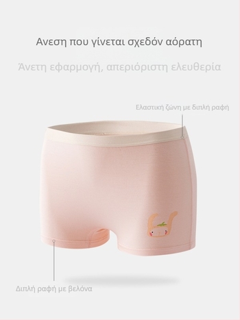 Κοριτσίστικα εσώρουχα από modal, boxer briefs, κλάση Α, χωρίς πίεση, 92% modal, Warm Buds, Καλοκαίρι 2024