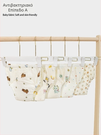 Mu Mu Bear Κορεατικού στυλ παντελόνια εκπαίδευσης τουαλέτας για μωρά, αδιάβροχα καλύμματα πάνας, crepe ύφασμα, βάρος 9–18 kg, ηλικία 1–3 ετών