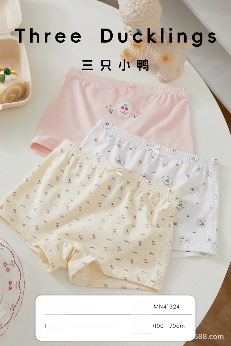 Three Little Ducks Παιδικά μποξεράκια για κορίτσια – Λενζινγκ Μονάλ, 46% Μονάλ, Αναπνεύσιμα και Αντιβακτηριακά, Ηλικίες 3–8 ετών