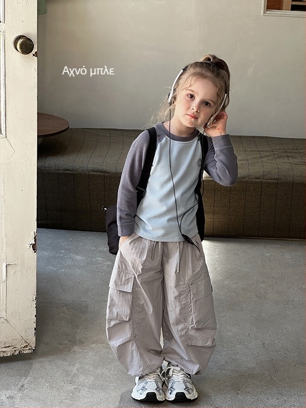 Παιδικό τοπ από Lyocell, βελουδένιο-μαλακό φινίρισμα, Unisex, στρογγυλή λαιμόκοψη, 3–8 ετών