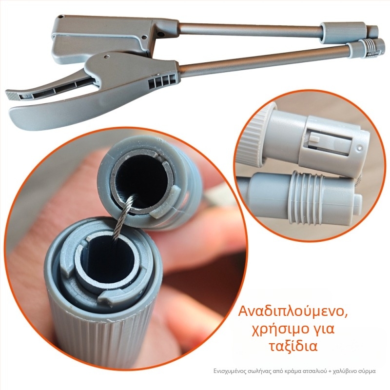 Πολυλειτουργικός βοηθός για παπούτσια με μακριά λαβή και κλιπ — Μοντέλο 20524654, κατάλληλος για ηλικιωμένους και έγκυες