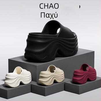 Γυναικείες flip-flop σανδάλια με 8 cm φαρδιά σόλα, κλινοειδή φτέρνα 3–6 cm, EVA άνω μέρος/εσωτερικό/σόλα, casual καλοκαιρινό στυλ