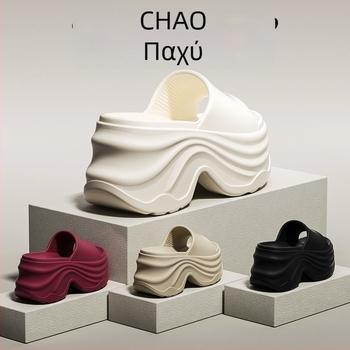 Γυναικείες flip-flop σανδάλια με 8 cm φαρδιά σόλα, κλινοειδή φτέρνα 3–6 cm, EVA άνω μέρος/εσωτερικό/σόλα, casual καλοκαιρινό στυλ