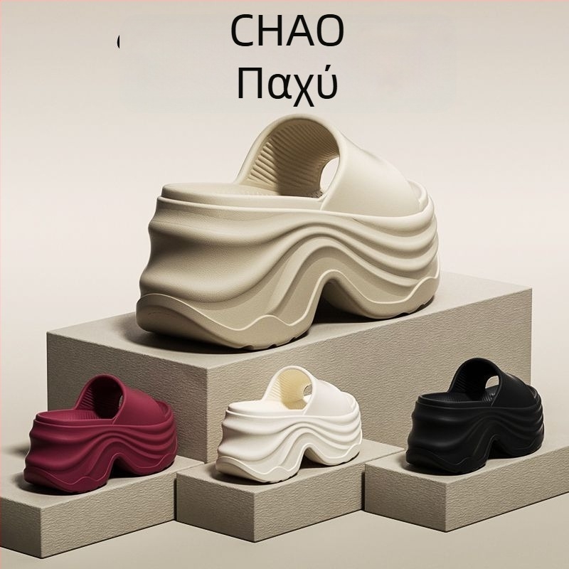 Γυναικείες flip-flop σανδάλια με 8 cm φαρδιά σόλα, κλινοειδή φτέρνα 3–6 cm, EVA άνω μέρος/εσωτερικό/σόλα, casual καλοκαιρινό στυλ