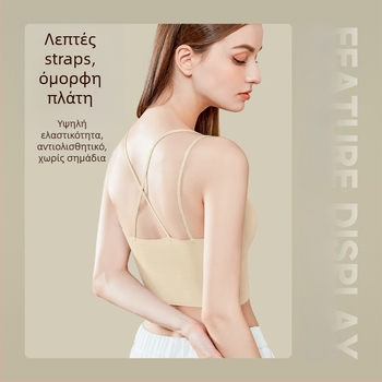 Μπούστο wrap / Τοπ τύπου σωλήνας – αναπνεύσιμο, χωρίς ραφή στην πλάτη, λεπτές μορφοποιημένες κύπελλες, νάιλον, μήκος μέσης