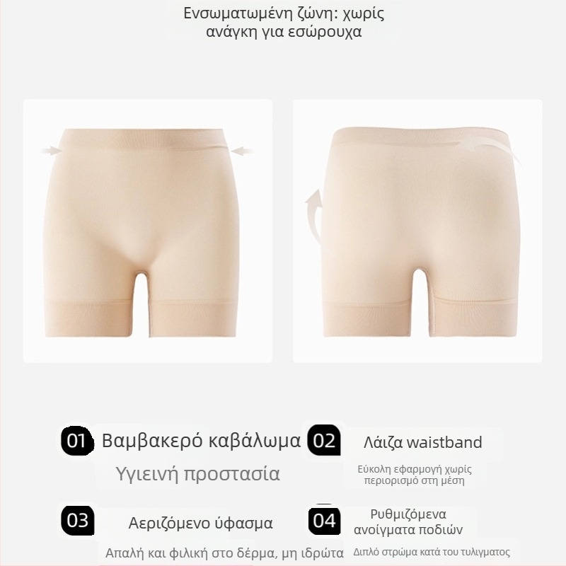 Γυναικείες παντελόνες ασφαλείας με υψηλή μέση, χωρίς ραφές, αντι-έκθεση, νάιλον, κολάν-σόρτς σε ένα