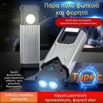 Φως εργασίας LED με COB πηγή φωτισμού, USB φόρτιση, μαγνήτης, αλουμινένιο περίβλημα, προστασία IP6