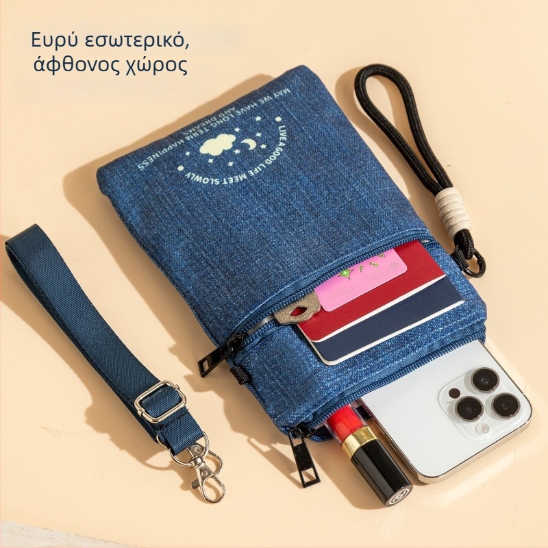 Θήκη διαβατηρίου (καμβάς, φερμουάρ, θήκη πιστοποιητικού, κάθετο τετράγωνο σχήμα, unisex)