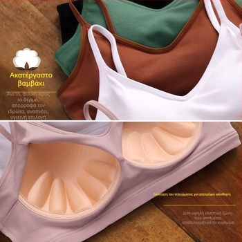 Γυναικείο strapless σουτιέν-μπραλέτ χωρίς πλάτη, τοπ με 3/4 cup, λεπτό επάνω μέρος / παχύτερο κάτω μέρος, ιαπωνικό και κορεάτικο στυλ, Καλοκαίρι 2024