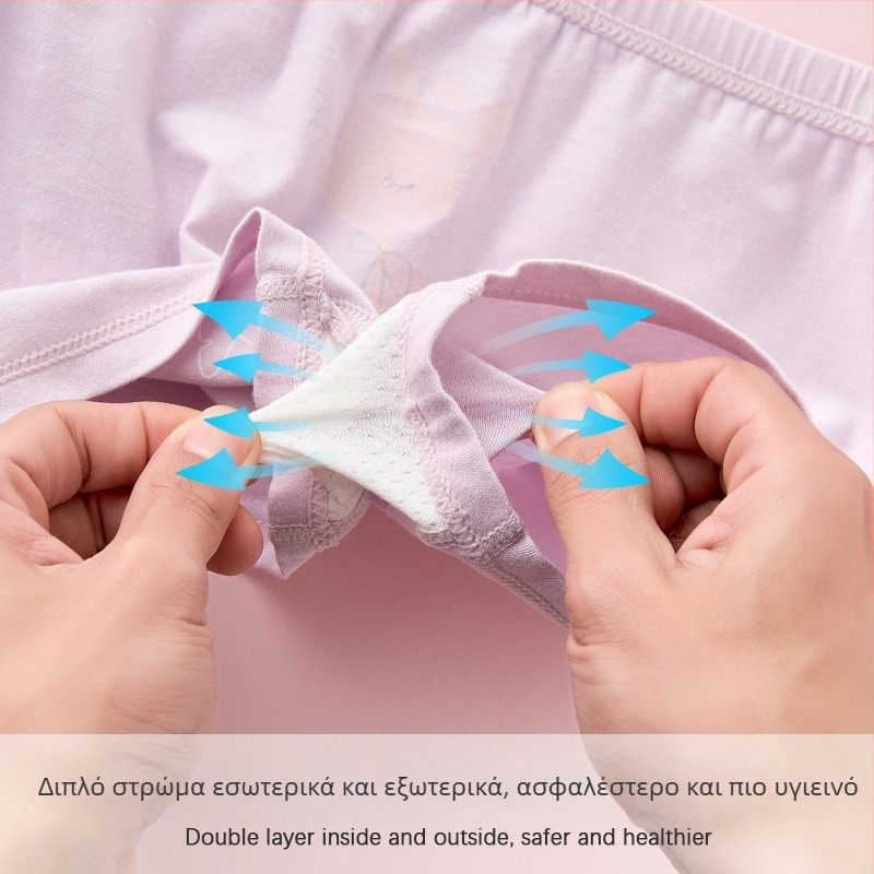 Παιδικά βαμβακερά εσώρουχα για κορίτσια, 95% βαμβάκι, για ηλικίες 3–8 ετών, θερινή κυκλοφορία 2025.