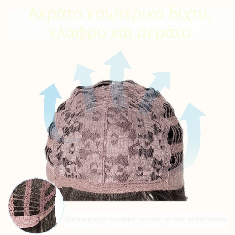 Μακριά ίσια περούκα με φράντζες, φυσικό ύφος, ίνες υψηλής θερμοκρασίας, μπορεί να βαφτεί και να περιποιηθεί, μοντέλο LZD