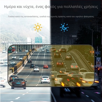 Γυαλιά ήλιου αυτοκινήτου με αντιθαμβωτική προστασία και νυχτερινή όραση, ABS ακρυλικό, τηλεσκοπική εγκατάσταση, δυνατότητα λογότυπου, γενικά μοντέλα, μπροστινό μέρος