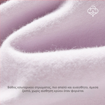 Γυναικείο βαμβακερό θερμικό σετ εσωρούχων για βασικό στρώμα: μακρυμάνικη μπλούζα με στρογγυλό λαιμό και παντελόνια, μονή στρώση, 181–200 g/m², 95–100% βαμβάκι, διατηρεί τη ζέστη