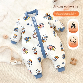 Βρεφικός υπνόσακος – παχύτερη μόνωση, εξωτερικό βαμβακερό ύφασμα, επένδυση πολυεστέρα, μεταλλικό φερμουάρ, μοτίβο με κινούμενο σχέδιο, κατάλληλος για χειμώνα, άνοιξη και φθινόπωρο, λειτουργία σταθερής θερμοκρασίας, για ηλικία 1–3 ετών