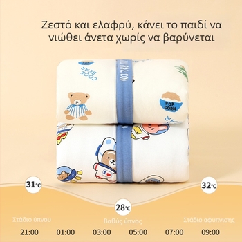 Βρεφικός υπνόσακος – παχύτερη μόνωση, εξωτερικό βαμβακερό ύφασμα, επένδυση πολυεστέρα, μεταλλικό φερμουάρ, μοτίβο με κινούμενο σχέδιο, κατάλληλος για χειμώνα, άνοιξη και φθινόπωρο, λειτουργία σταθερής θερμοκρασίας, για ηλικία 1–3 ετών