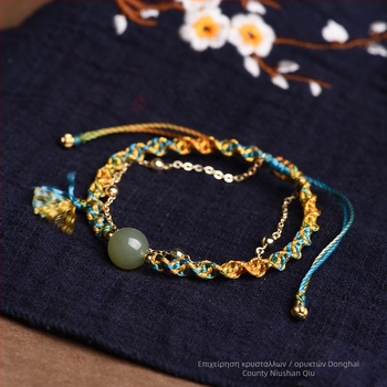 DIY πλεκτό βραχιόλι από κορδόνι, εθνοτικό στυλ για γυναίκες, χειροποίητο, φθινόπωρο 2023