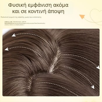 Περούκα για γυναίκες - μακριά ίσια μαλλιά, ίνες υψηλής θερμοκρασίας, πλήρης κάλυψη κεφαλής, φυσικό στυλ, φράντζ με μεσαία χωριστή γραμμή