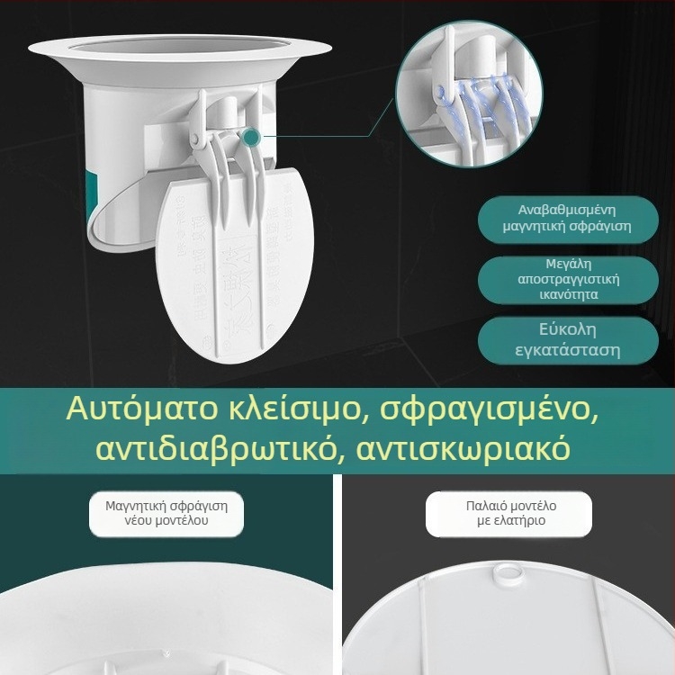 Πλαστική τάπα αποσμητικής προστασίας για κλεκτοτουαλέτα – εμπρόσθιο υδραυλικό φράγμα, χωρίς παγίδα