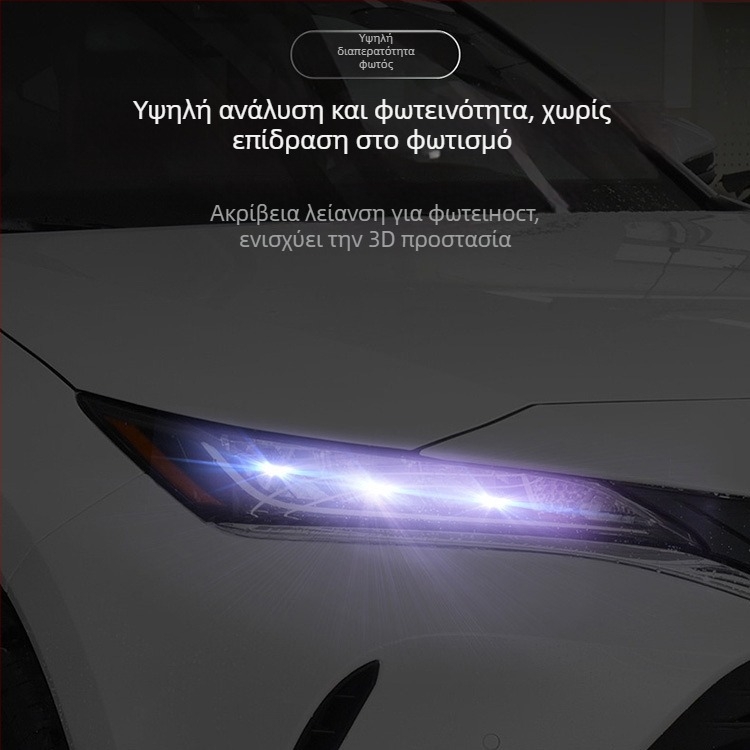 Φιλμ προστασίας προβολέων αυτοκινήτων και μοτοσικλετών, TPU φιλμ με αλλαγή χρώματος που ελέγχεται από το φως