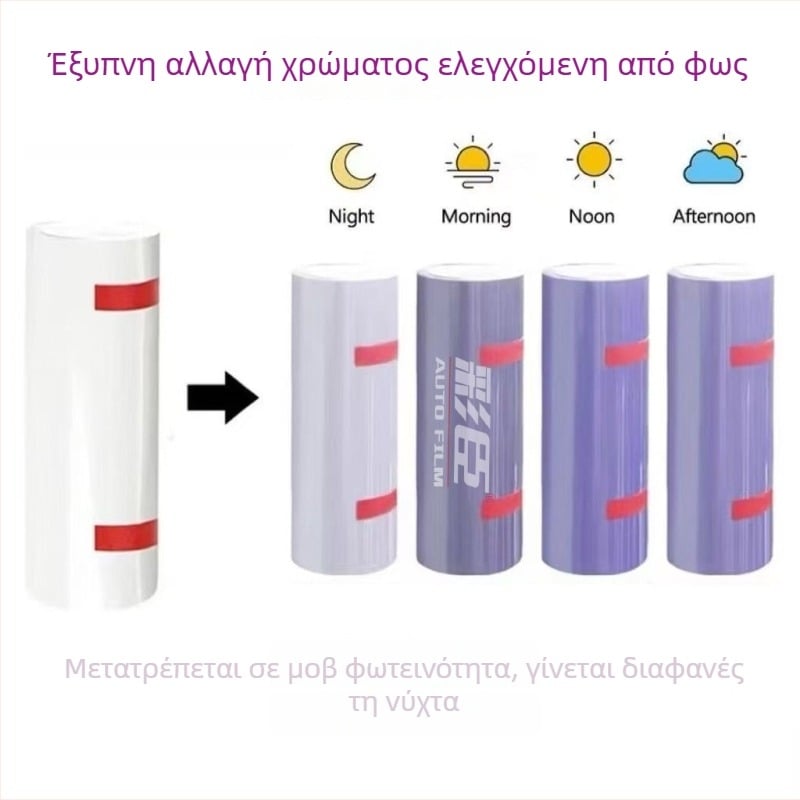 Φιλμ προστασίας προβολέων αυτοκινήτων και μοτοσικλετών, TPU φιλμ με αλλαγή χρώματος που ελέγχεται από το φως