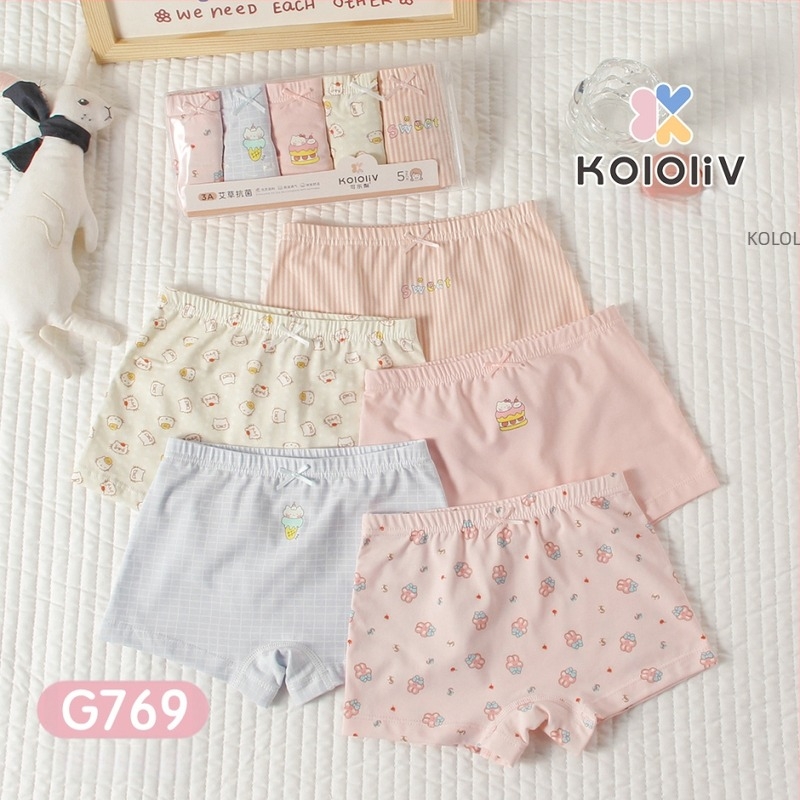 Κοριτσίστικα αντιβακτηριακά μποξέρ εσώρουχα από 100% βαμβάκι, κλάση Α, με εκτύπωση, για κορίτσια άνω των 8 ετών.