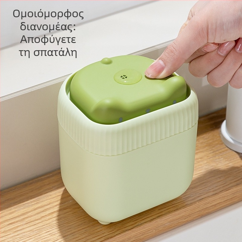 Δοχείο σαπουνιού κουζίνας με μηχανισμό πατήματος, Heart-made, ABS, στυλ light luxury, κατασκευή με χύτευση υπό πίεση