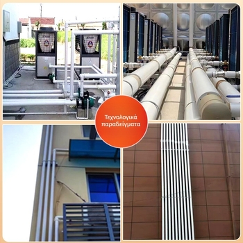 Ανοξείδωτος σωλήνας με μόνωση πολυουρεθανικού αφρού για ζεστό νερό, θέρμανση και ηλιακά/κλιματιστικά συστήματα — ολοκληρωμένος συνθετικός σωλήνας; θερμ. αγωγιμότητα 0,0209 W/mK; πυκνότητα PU 40–60 kg/m³