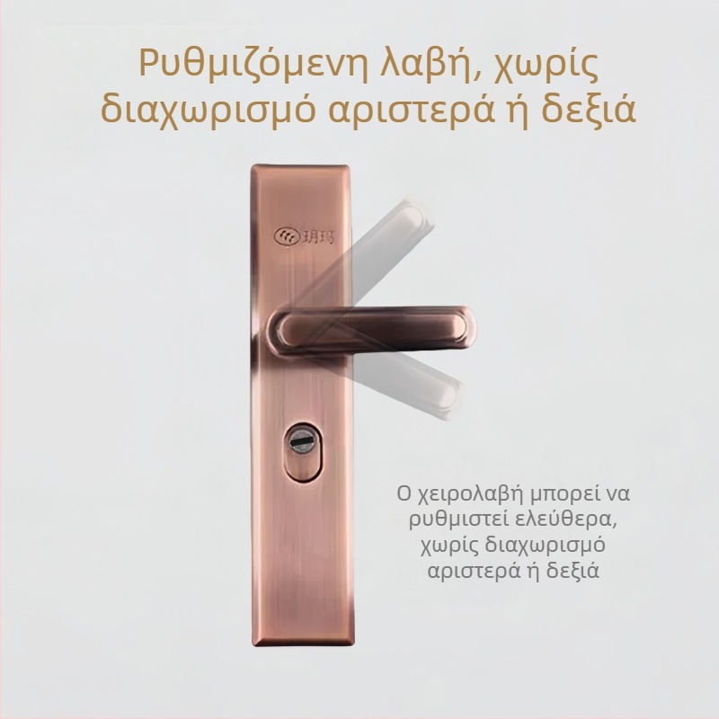 Λαβή πόρτας - Ανοξείδωτος χάλυβας, Αντιδιαρρηκτική, Παχύτερο πάνελ, Διπλού επιπέδου προστασία κατά της παραβίασης, Πολυλειτουργικά ρυθμιζόμενη, Μοντέλο 2023/10915/10208