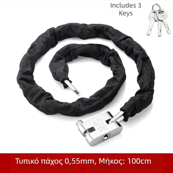 Κλειδαριά αλυσίδας Yaxin, χάλυβας μαγανίου, για ποδήλατα, μοτοσικλέτες και ηλεκτρικά οχήματα, μοντέρνος μινιμαλιστικός σχεδιασμός