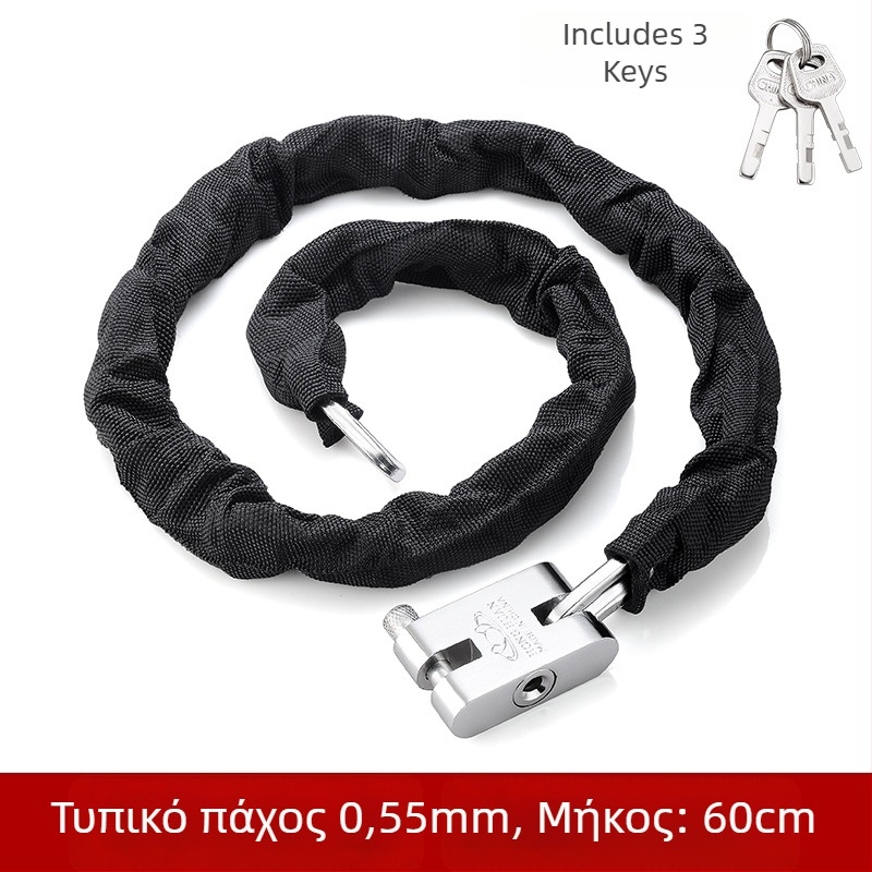 Κλειδαριά αλυσίδας Yaxin, χάλυβας μαγανίου, για ποδήλατα, μοτοσικλέτες και ηλεκτρικά οχήματα, μοντέρνος μινιμαλιστικός σχεδιασμός