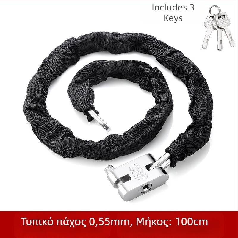 Κλειδαριά αλυσίδας Yaxin, χάλυβας μαγανίου, για ποδήλατα, μοτοσικλέτες και ηλεκτρικά οχήματα, μοντέρνος μινιμαλιστικός σχεδιασμός