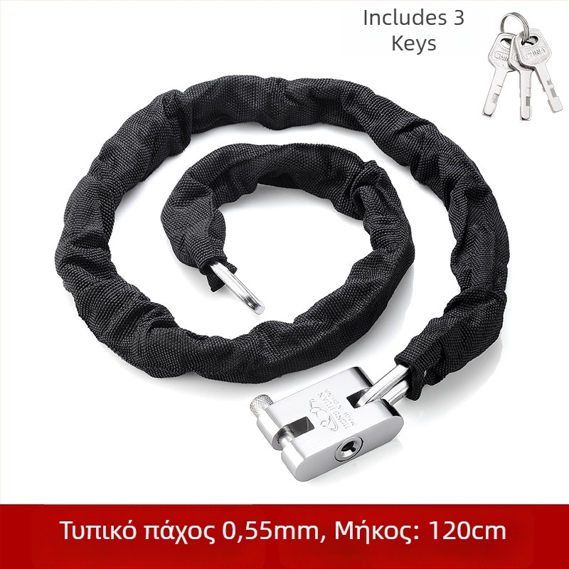 Κλειδαριά αλυσίδας Yaxin, χάλυβας μαγανίου, για ποδήλατα, μοτοσικλέτες και ηλεκτρικά οχήματα, μοντέρνος μινιμαλιστικός σχεδιασμός