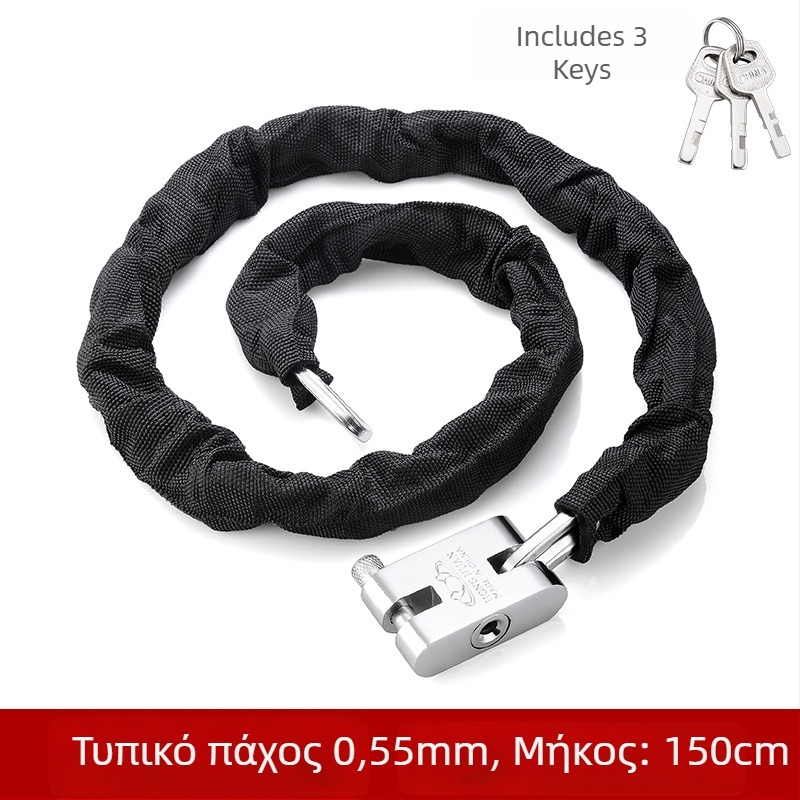 Κλειδαριά αλυσίδας Yaxin, χάλυβας μαγανίου, για ποδήλατα, μοτοσικλέτες και ηλεκτρικά οχήματα, μοντέρνος μινιμαλιστικός σχεδιασμός