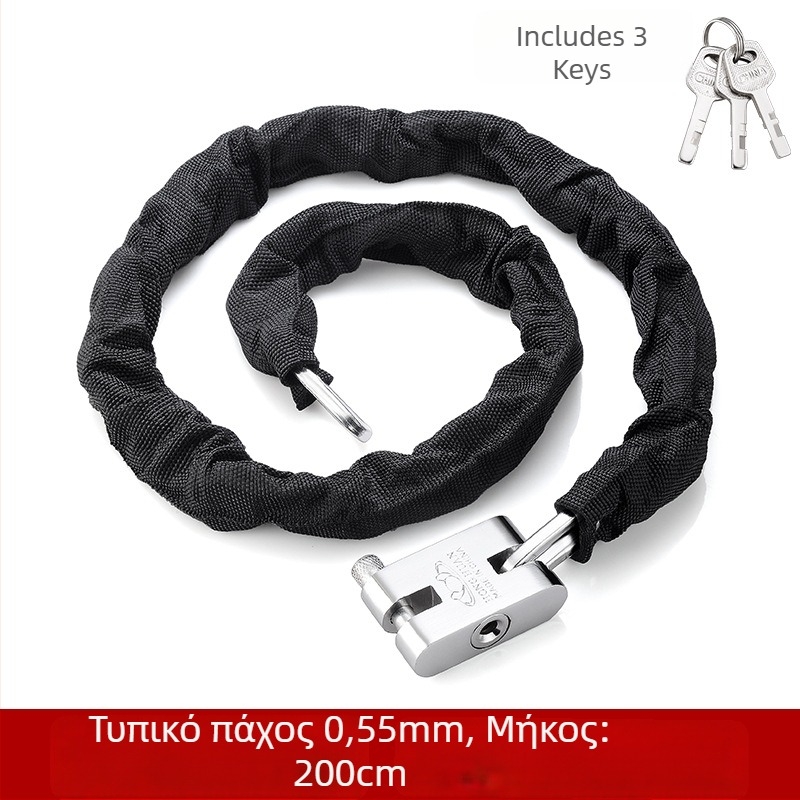 Κλειδαριά αλυσίδας Yaxin, χάλυβας μαγανίου, για ποδήλατα, μοτοσικλέτες και ηλεκτρικά οχήματα, μοντέρνος μινιμαλιστικός σχεδιασμός