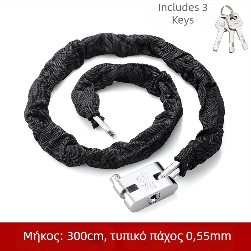 Κλειδαριά αλυσίδας Yaxin, χάλυβας μαγανίου, για ποδήλατα, μοτοσικλέτες και ηλεκτρικά οχήματα, μοντέρνος μινιμαλιστικός σχεδιασμός