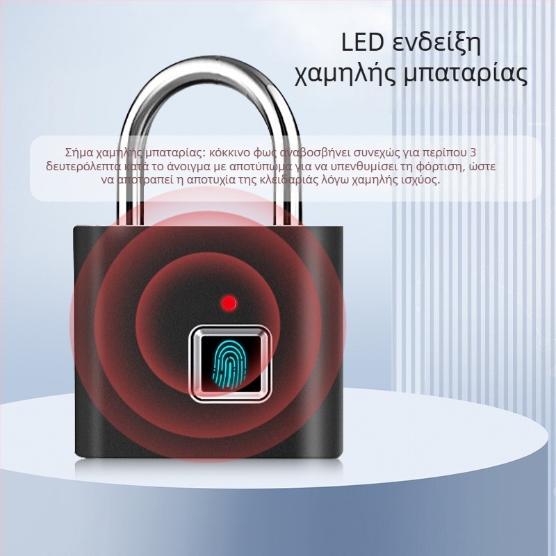 Chuangjia έξυπνο λουκέτο με δακτυλικό αποτύπωμα, από ανοξείδωτο ατσάλι, μοντέλο g type, για πόρτες, ντουλάπια φοιτητών, αποσκευές και αποθήκες