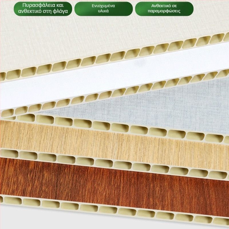 Σύστημα πάνελ τοίχου με πάνελ PVC από μπαμπού-ξύλο, μοντέλο Buckle plate, στυλ επίπεδο, Νέο κινεζικό στυλ, μάρκα Shunzhi