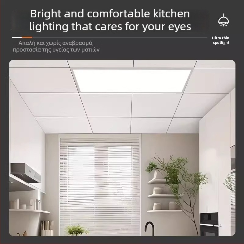 LED επίπεδης πάνελ φωτιστικό, μοντέλο P02, 220V, CRI 80, αλουμινένιο κράμα