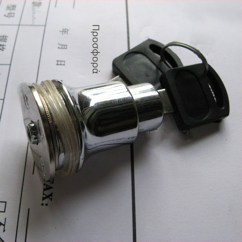 Κλειδαριά γυάλινης συρόμενης πόρτας, Push-To-Open, κλειδαριά για εκθετήρια και κοσμηματοπωλεία, μοντέλο 231, κράμα ψευδάργύρου