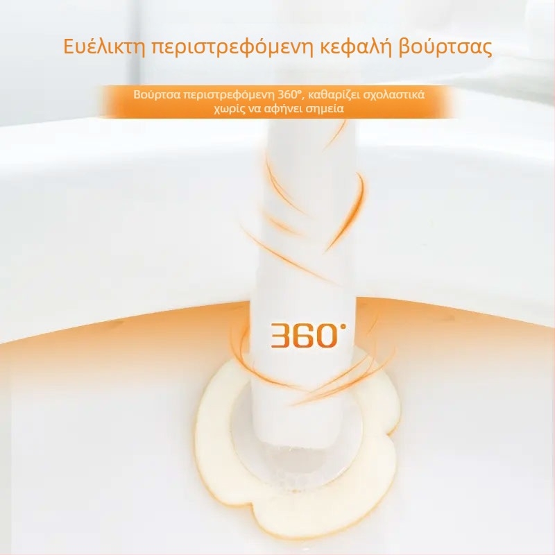 Miaojie Σετ μιας χρήσης βούρτσας τουαλέτας με ενσωματωμένο καθαριστικό, επιτοίχιο με σφουγγάρι