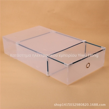 Κουτί παπουτσιών με μεταλλικό άκρο και συρτάρι — απλό και μοντέρνο αποθηκευτικό διαφανές πλαίσιο από PP (PP; Συρταριώδες; Απλό/Μοντέρνο; Διαφανές; 0,45 kg)