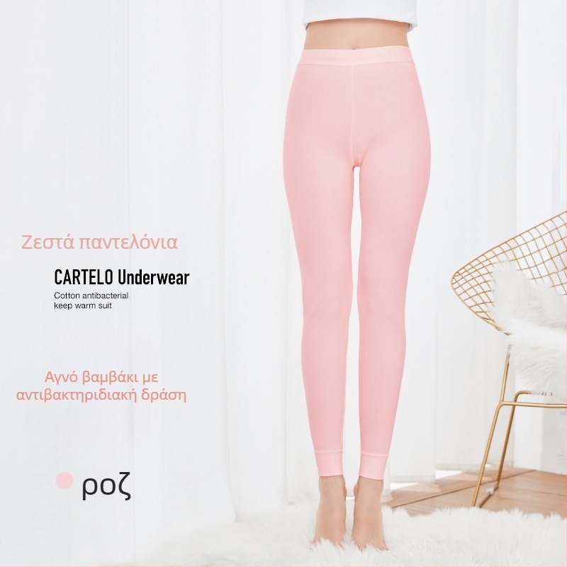 Γυναικείοι θερμικοί παντελόνες από 100% βαμβάκι, αντιβακτηριακές, ζεστές, μονόστρωτες, παχές 201–250 g/m², 95–100% βαμβάκι