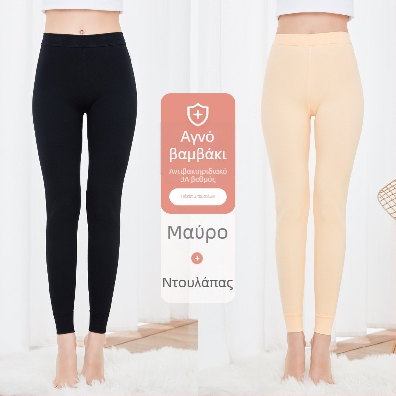Γυναικείοι θερμικοί παντελόνες από 100% βαμβάκι, αντιβακτηριακές, ζεστές, μονόστρωτες, παχές 201–250 g/m², 95–100% βαμβάκι