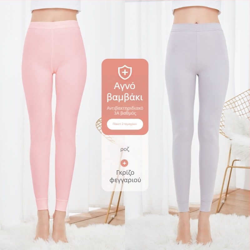 Γυναικείοι θερμικοί παντελόνες από 100% βαμβάκι, αντιβακτηριακές, ζεστές, μονόστρωτες, παχές 201–250 g/m², 95–100% βαμβάκι