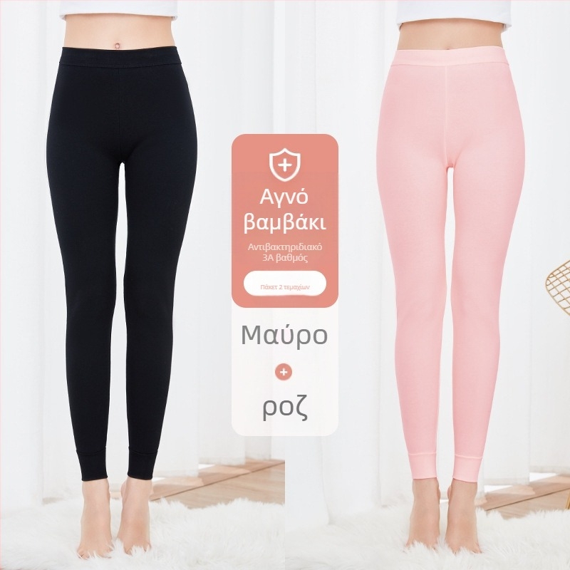 Γυναικείοι θερμικοί παντελόνες από 100% βαμβάκι, αντιβακτηριακές, ζεστές, μονόστρωτες, παχές 201–250 g/m², 95–100% βαμβάκι