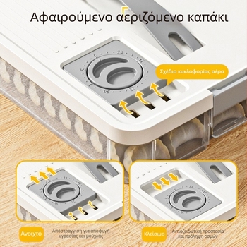 Πολυεπίπεδο κουτί κατάψυξης για ντιμουλίνγκς – οικιακή θήκη/ταψί για ντιμουλίνγκς, Υλικό PP, Απλός σχεδιασμός