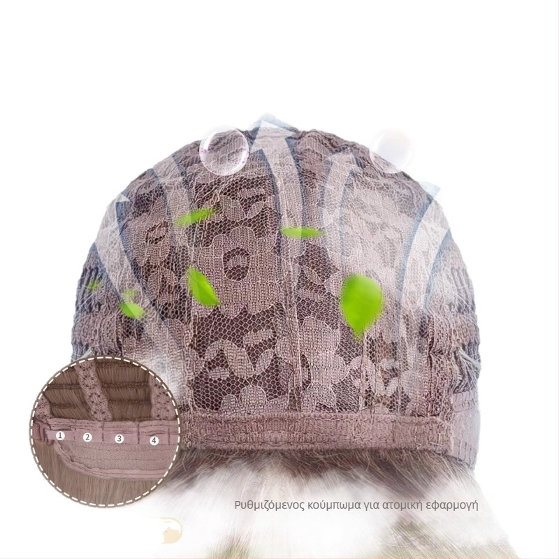 Περούκα για μακριά ίσια μαλλιά με πλαϊνές φράντζες – Μοντέλο X-129 – Ίνες υψηλής θερμοκρασίας – Μηχανισμός