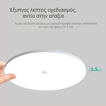 Φως οροφής (LED, αισθητήρας κίνησης, 220V, κάλυψη 10–15 τ.μ.)